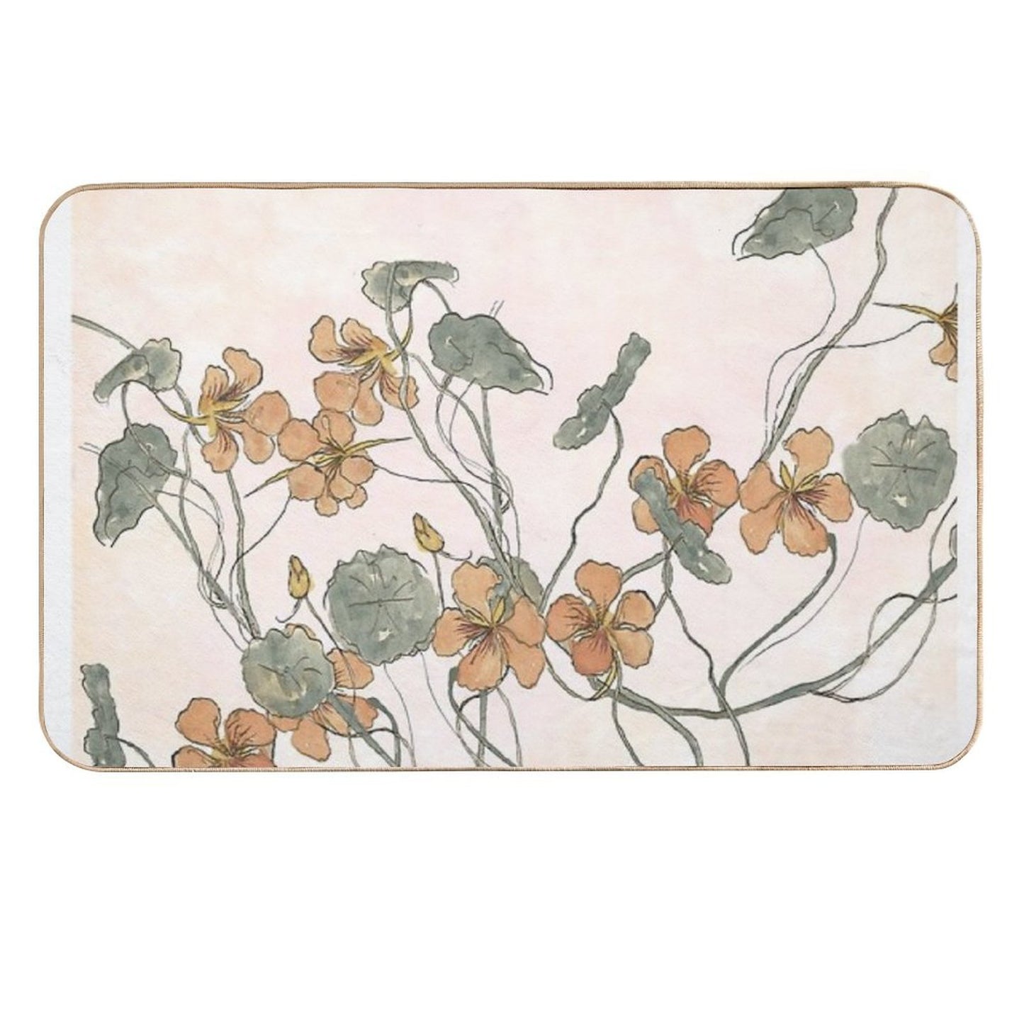 Winding - Floral Watercolour  Anti-Trip Bath Mat