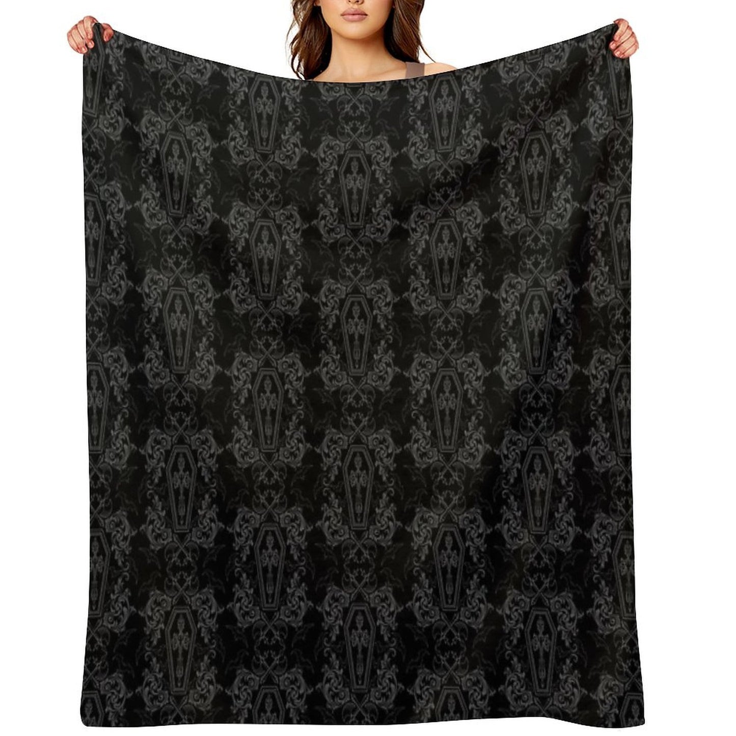 Vampire Coffin Durable Throw Blanket