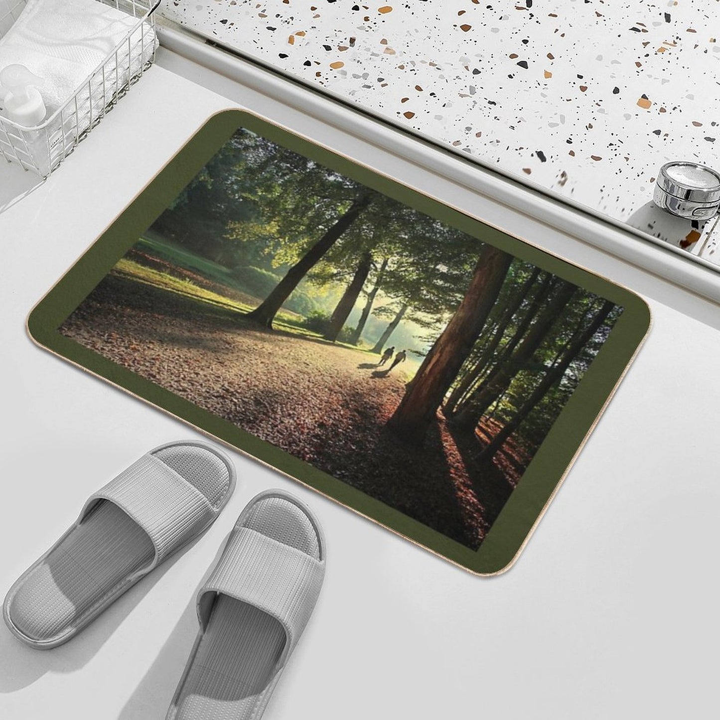 Conversation...  Easy To Clean Bath Mat