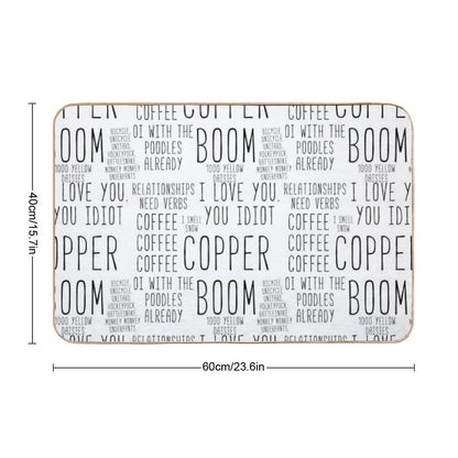 Coffee Coffee Coffee, Cooper Boom, Sticker Pack  High-Traffic Bath Mat