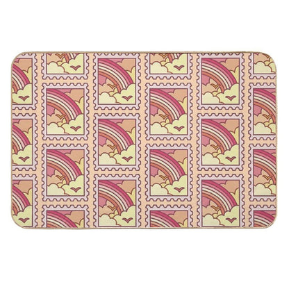 Lesbian Pride Stamp  Repositionable Bath Mat
