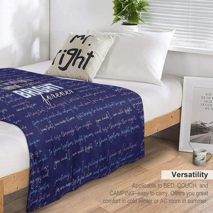 Bright Julie And The Phantoms Lyric Poster Durable Throw Blanket