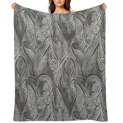 Kowhaiwhai Pattern, Maori Pattern Travel-friendly Throw Blanket