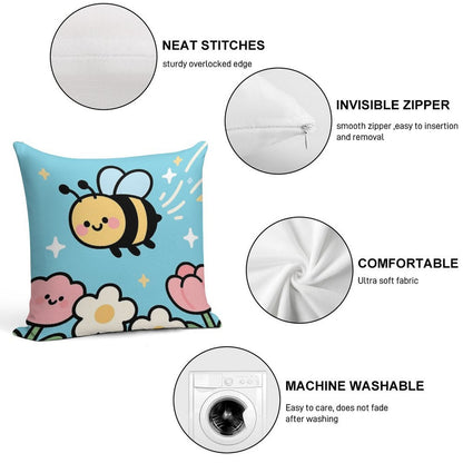 Bee Kind! Soft Anti-Pilling Throw Pillow