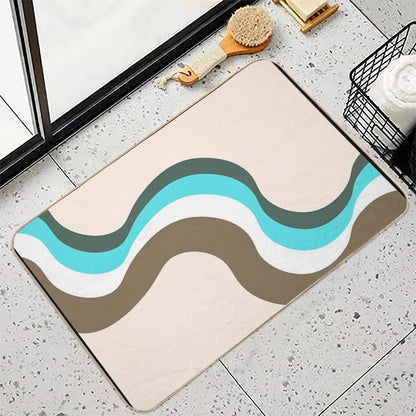 Retro Wave Abstract Print III  Stain-Proof Bath Mat