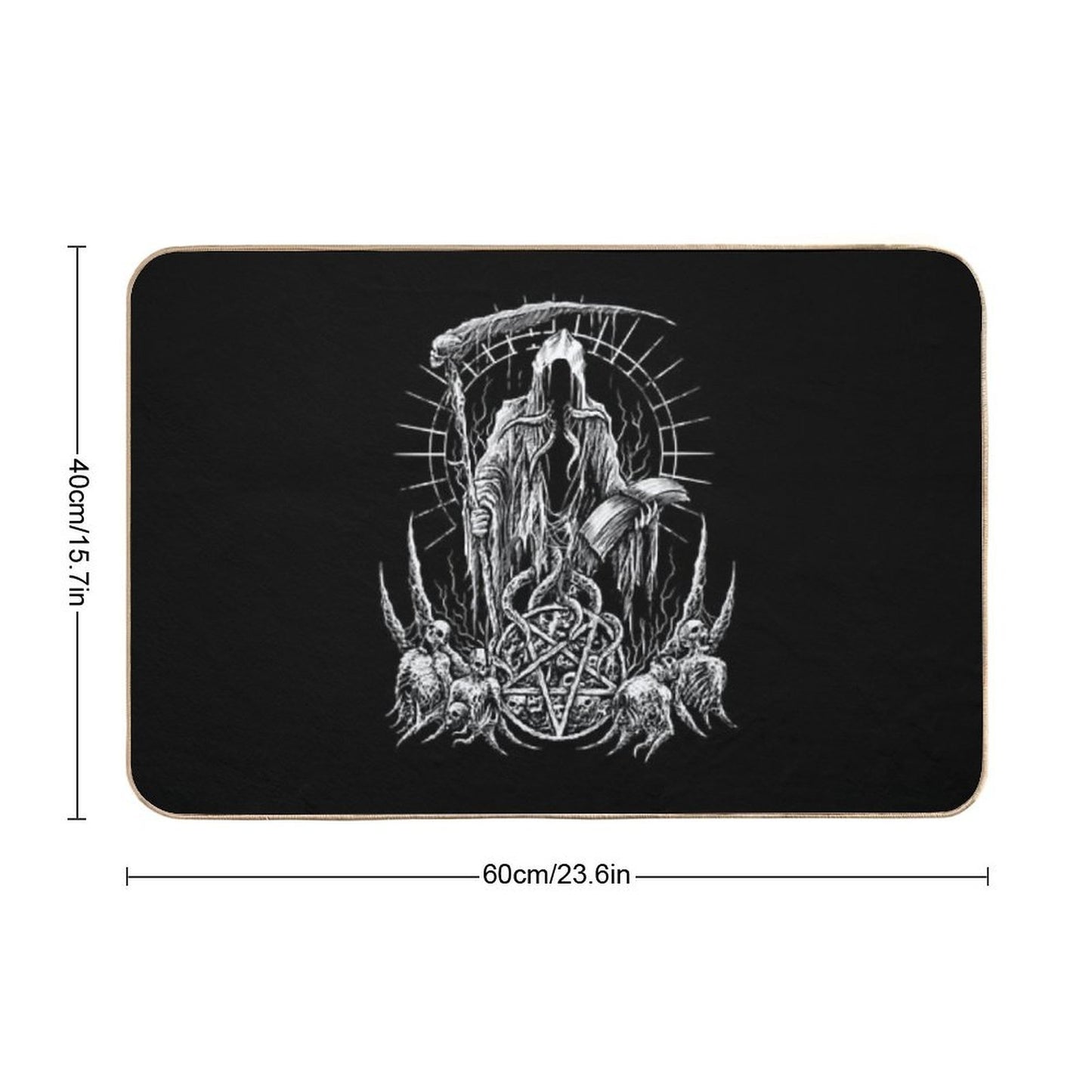 Demonic Grim Reaper  Long-Lasting Bath Mat