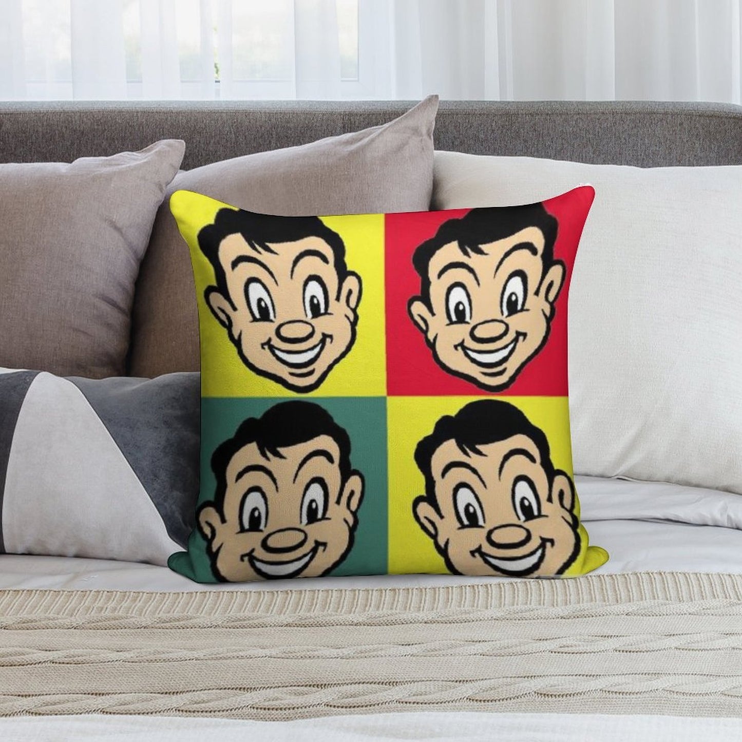 FOUR GUYS Soft Skin-Friendly Throw Pillow