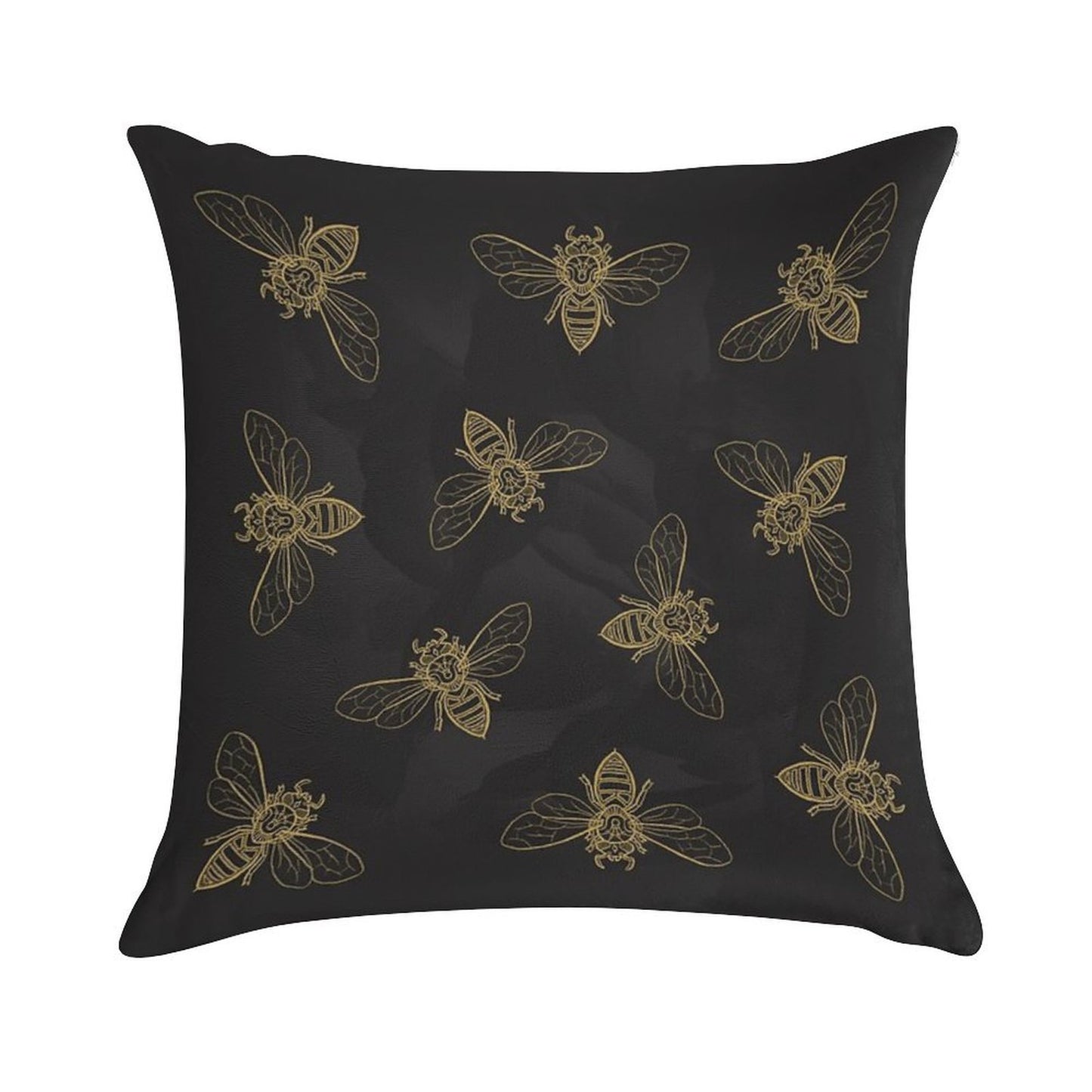 Mandala Bees Soft Shrink-Resistant Throw Pillow