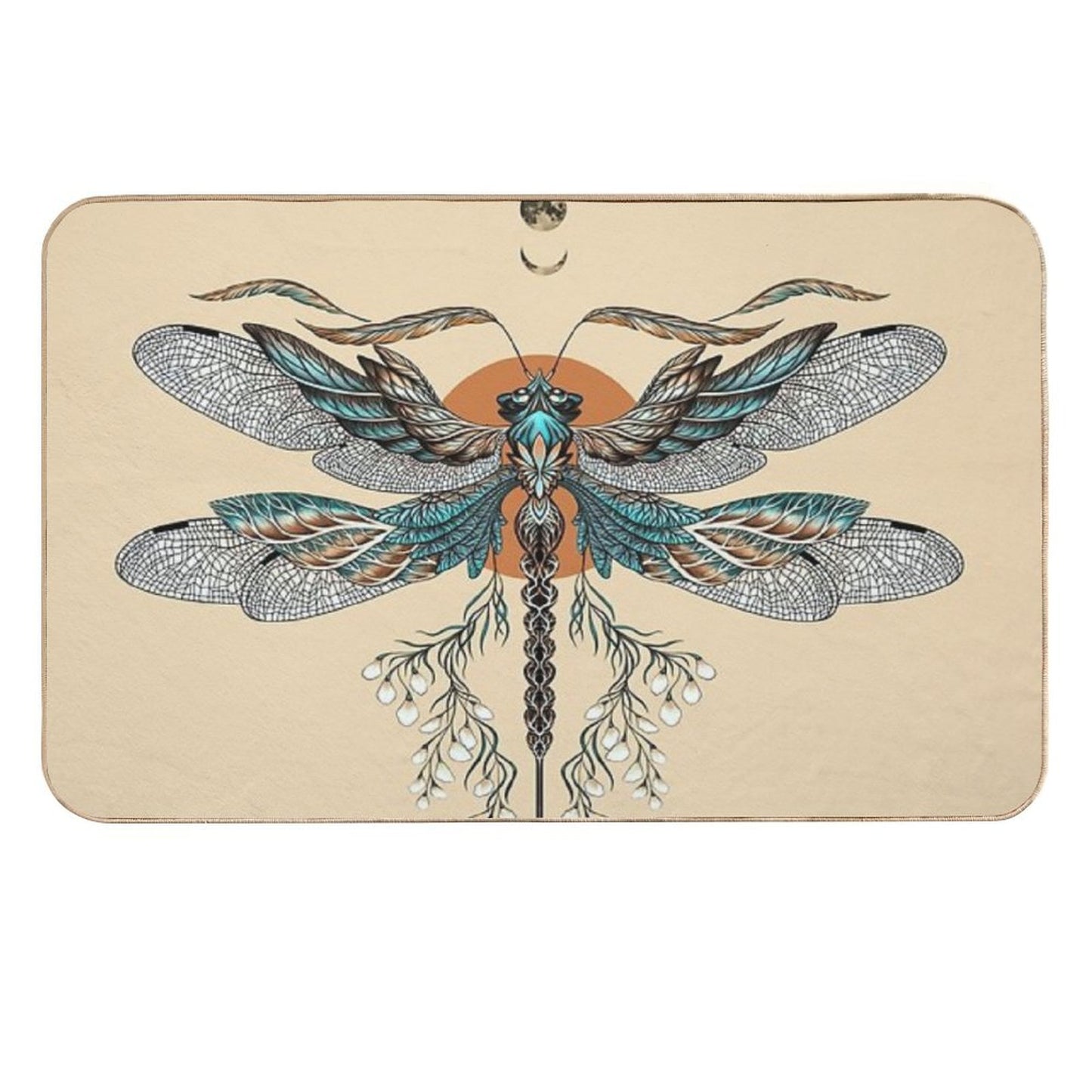 Dragon Fly Tattoo  Easy To Clean Bath Mat