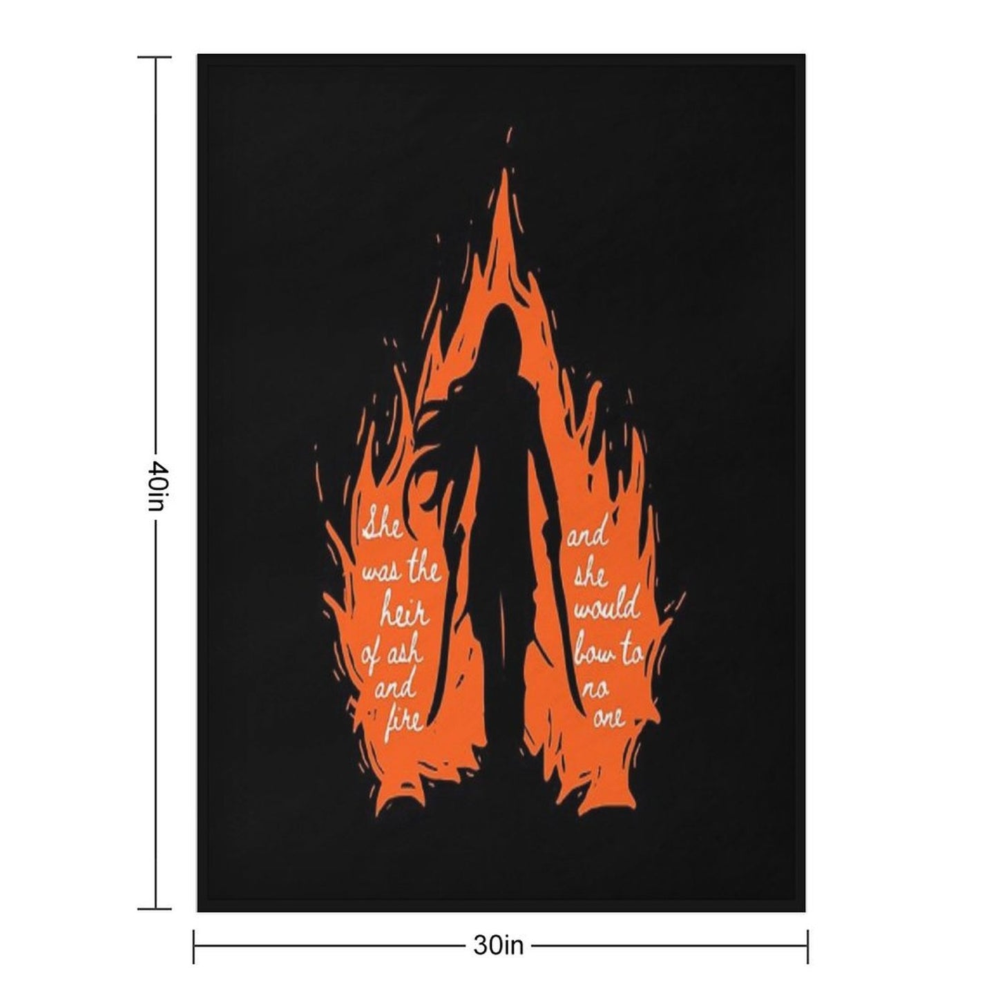 She Was The Heir of Ash And Fire Wrinkle-free Throw Blanket