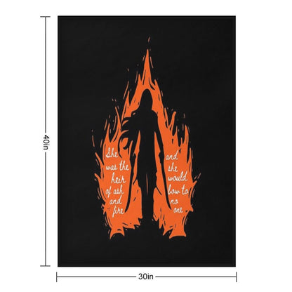 She Was The Heir of Ash And Fire Wrinkle-free Throw Blanket