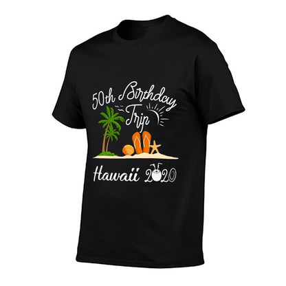 50th Birthday Souvenir Trip Vacation Gift 2020  Slim-fit Cut T-Shirt