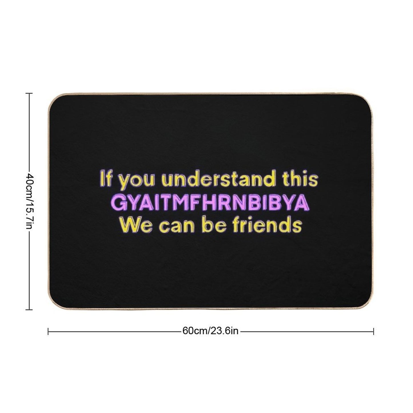 Gyaitmfhrnbibya  Easy Maintenance Bath Mat