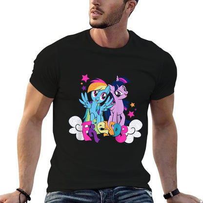 My Little Pony Friendship Is Magic Rainbow Twilight Friends Raglan Baseball  Easy-care T-Shirt