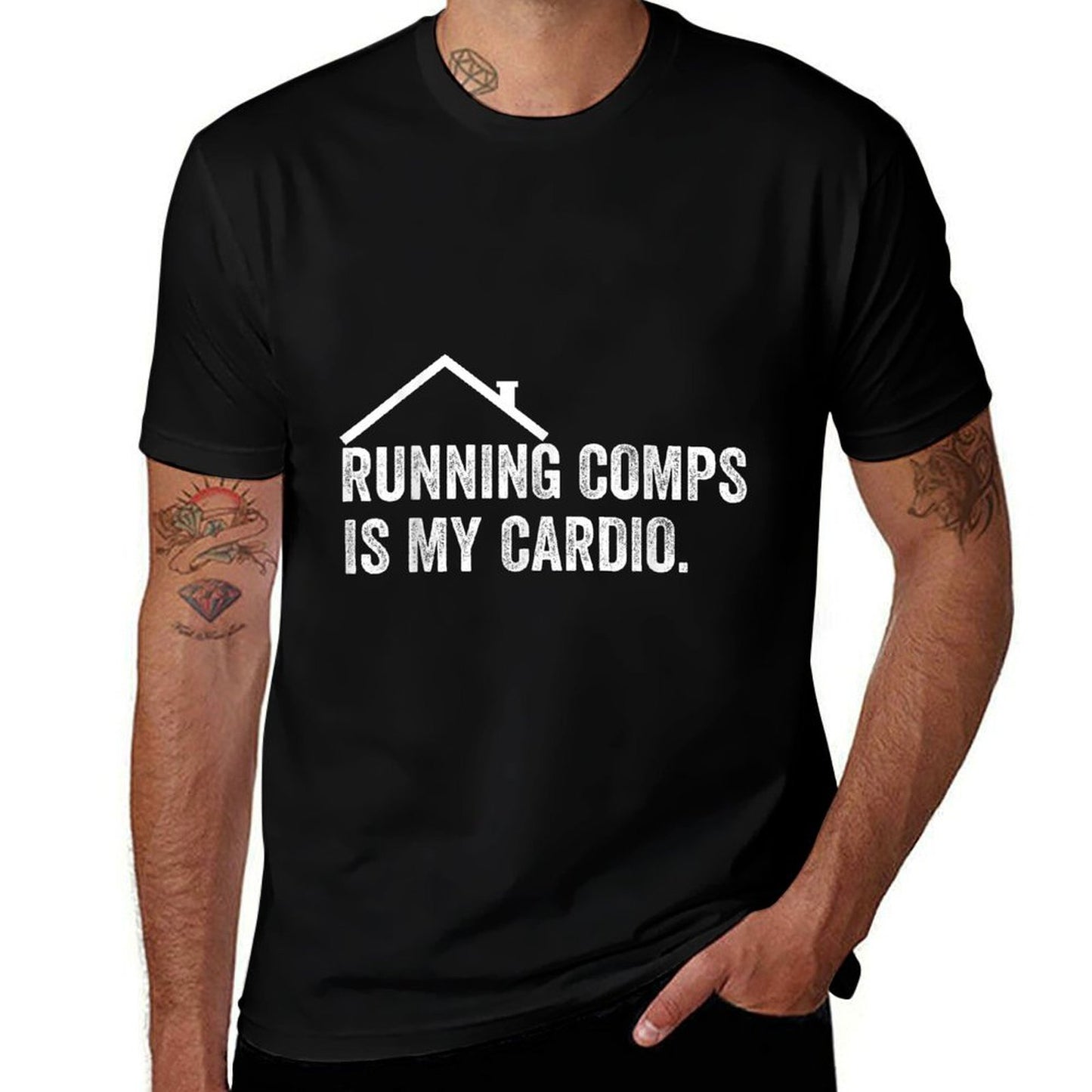 Running Comps Is My Cardio Funny Realtor Apparel Men Women  Vintage-inspired T-Shirt