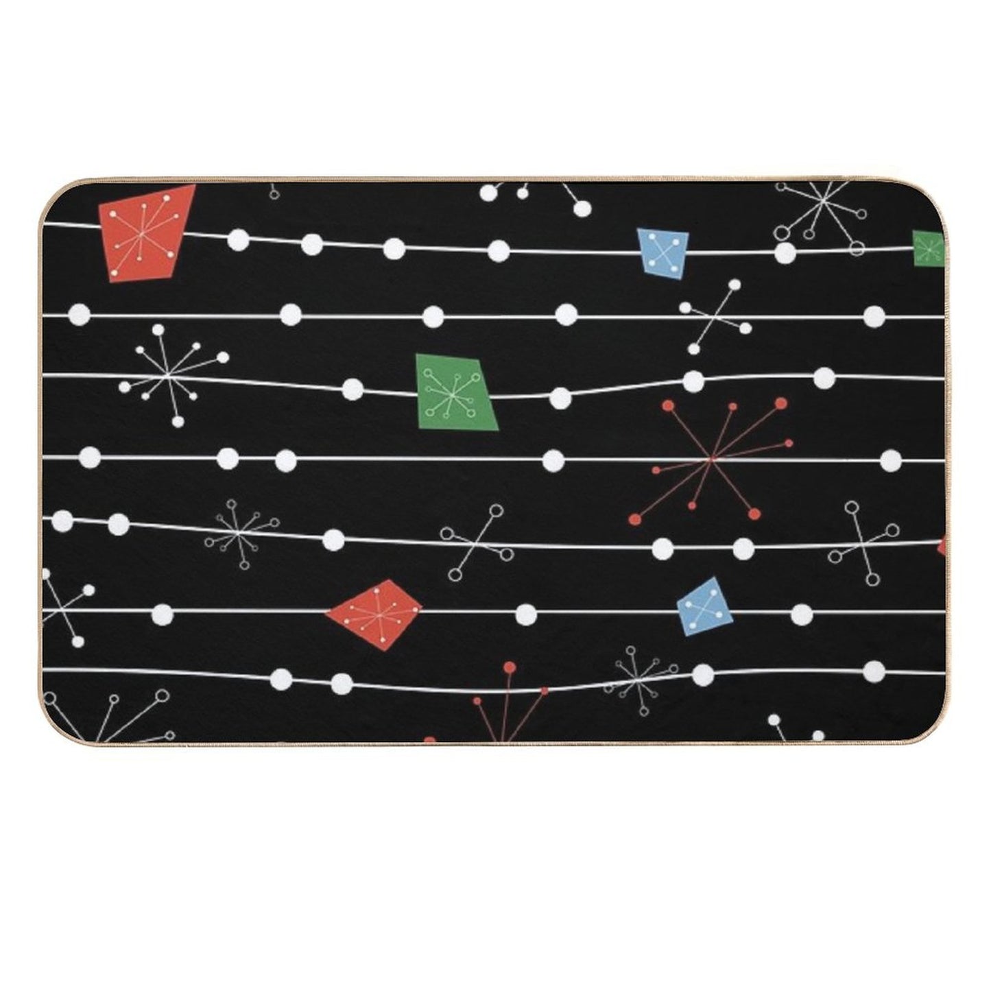 Midcentury Modern Starbursts  Versatile Bath Mat