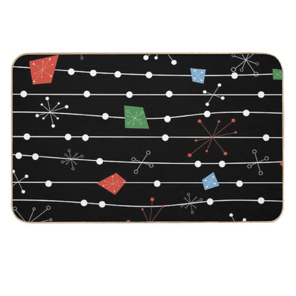Midcentury Modern Starbursts  Versatile Bath Mat