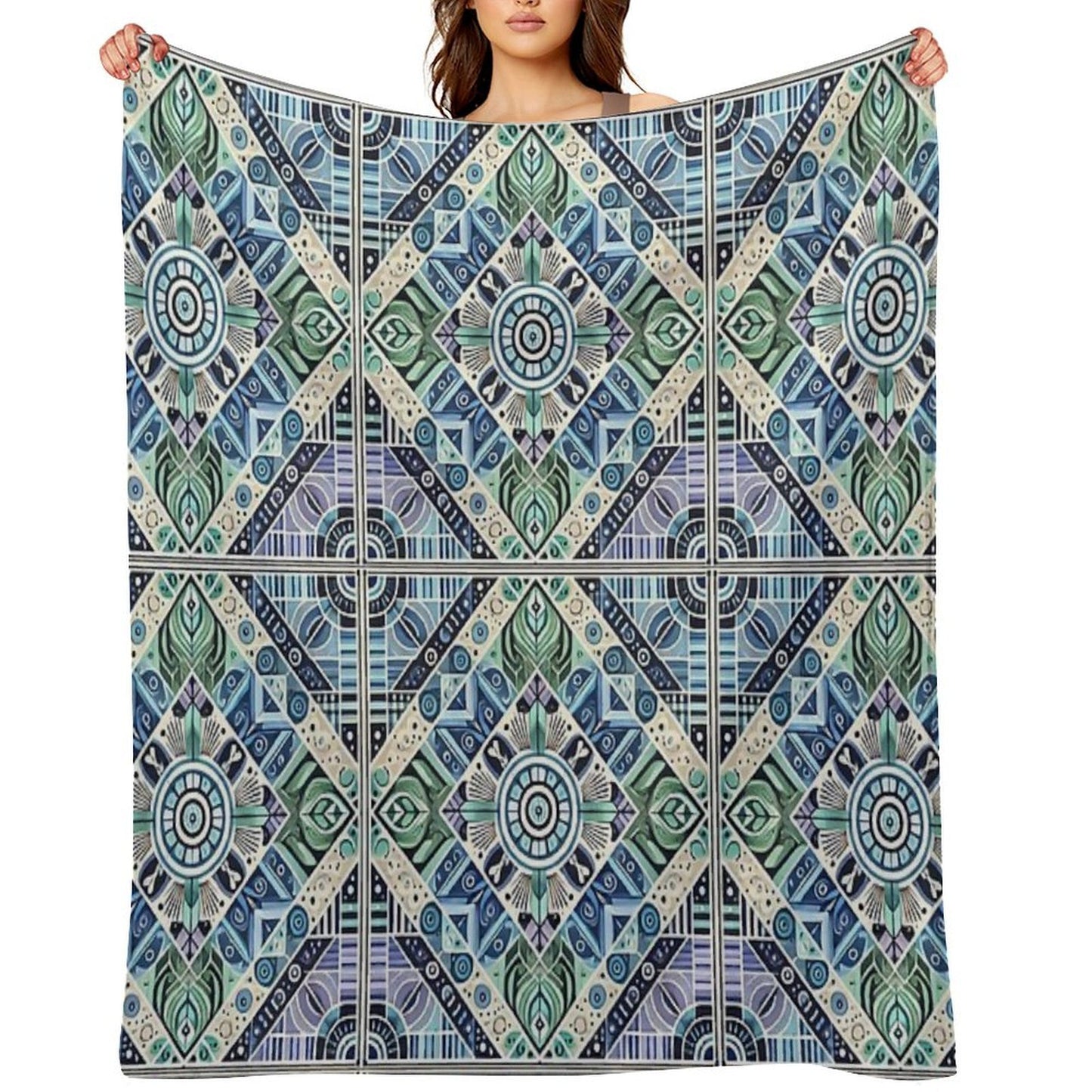 Symmetrical Style Gift-ready Throw Blanket