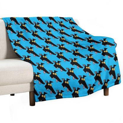Seamless Derp Blue Wrinkle-free Throw Blanket