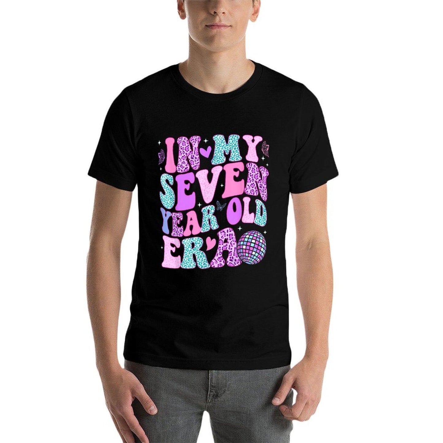 In My Seven Year Old Era Girl Boy 7th Birthday 7 Year Old Comfortable T-Shirt