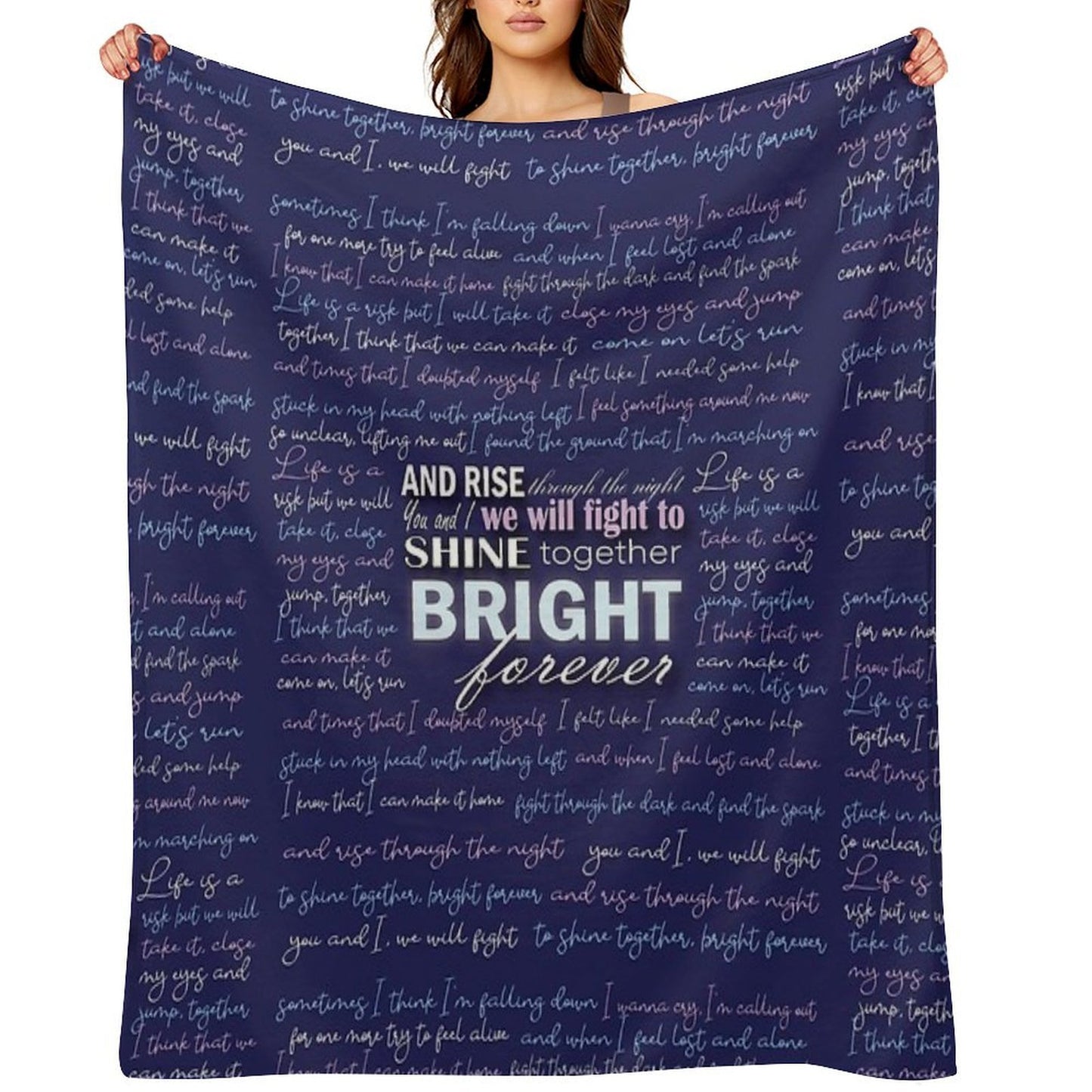 Bright Julie And The Phantoms Lyric Poster Durable Throw Blanket