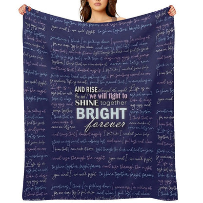 Bright Julie And The Phantoms Lyric Poster Durable Throw Blanket