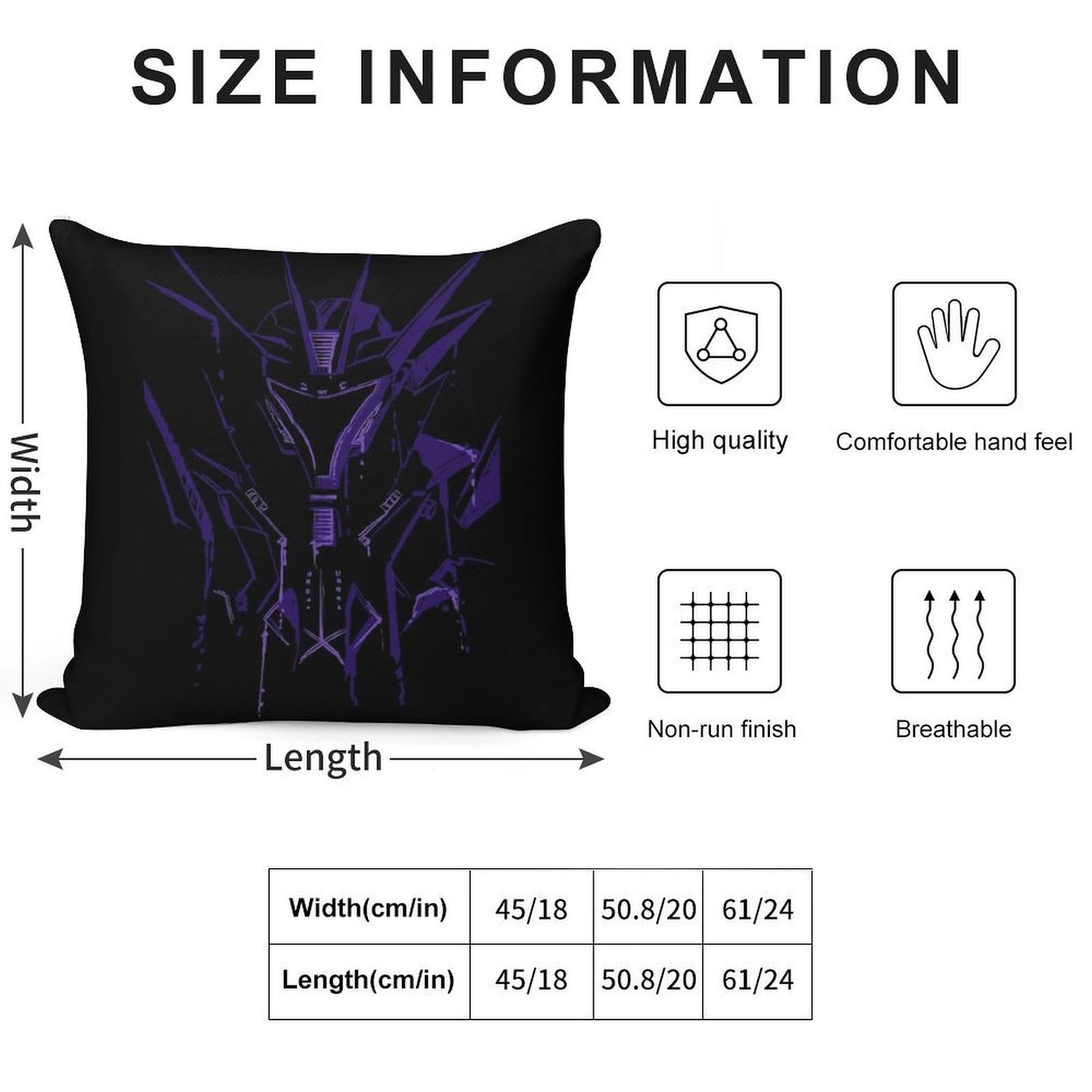 TFP Soundwave Soft Fade-Resistant Throw Pillow