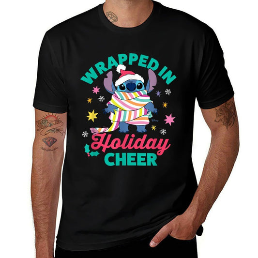 Lilo  Stitch - Wrapped In Holiday Cheer Stitch  Durable T-Shirt