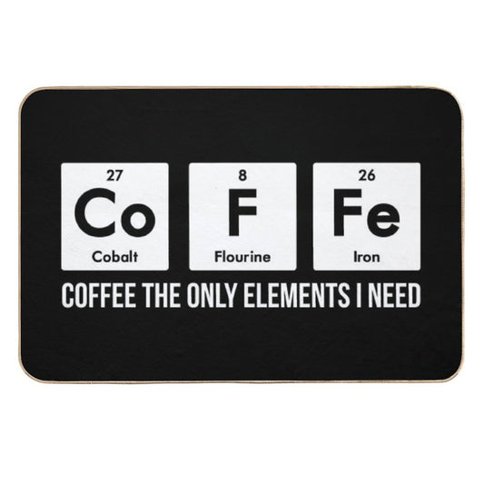 Chemistry Periodic Table Chemistry Coffee Elements Gift  Stain-Proof Bath Mat