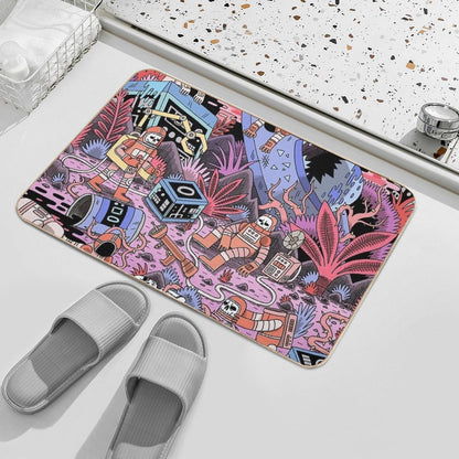 Chaos  Fade-Resistant Bath Mat
