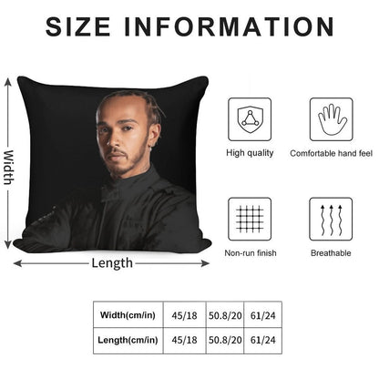 Lewis Hamilton Soft Washable Throw Pillow