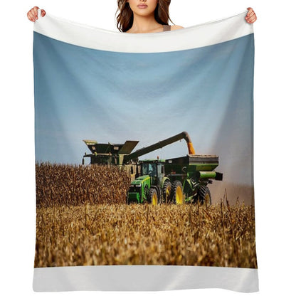 Corn Harvest Anti-pilling Throw Blanket