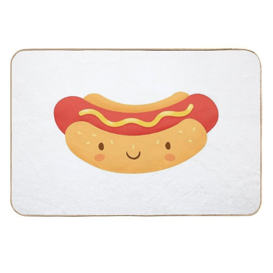 Happy Hot Dog  Eco-Friendly Bath Mat