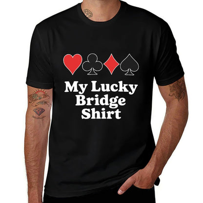 Funny Bridge Design for Men Women Card Game Bridge Player  Stretchy T-Shirt