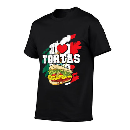 Mexican Sandwich Lover Mexico Food Foodie I Love Tortas  Rolled Sleeves T-Shirt