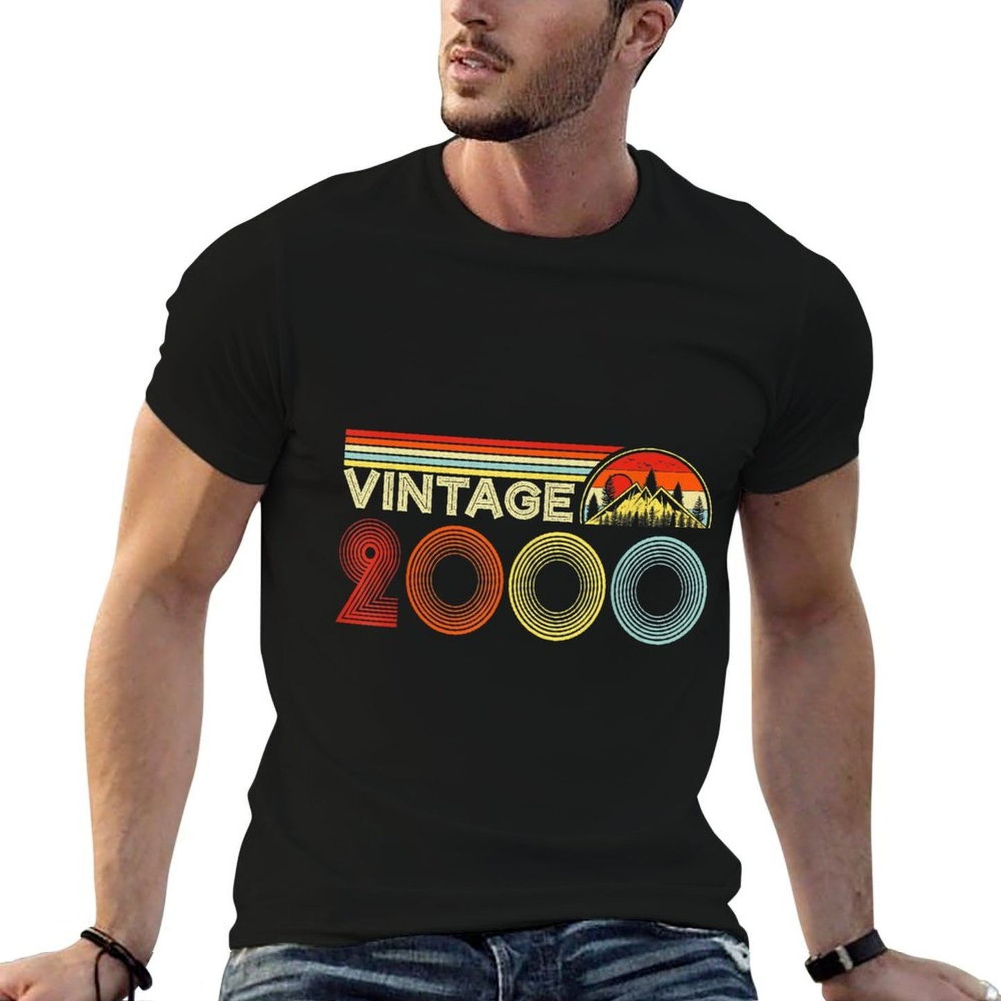 Vintage 2000 21 Years Old Retro Boys And Girls 21st Birthday  Easy-care T-Shirt