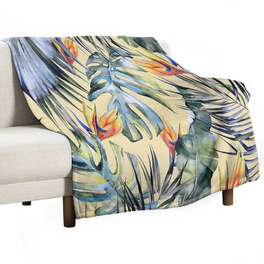 TROPICAL GARDEN 4 Anti-pilling Throw Blanket