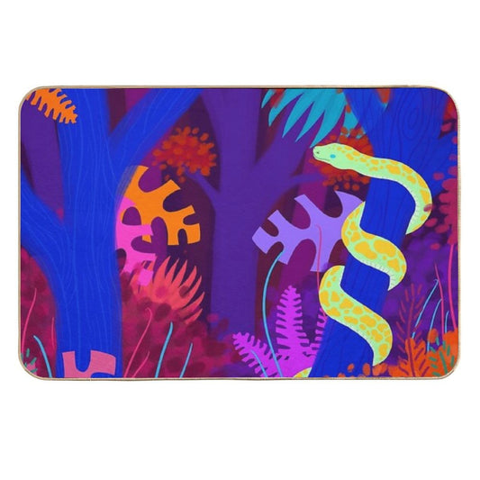 Funky Python  Easy Maintenance Bath Mat