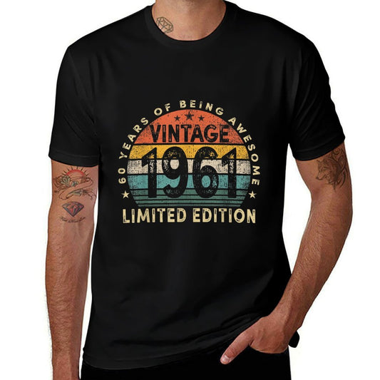 60 Year Old Vintage 1961 Limited Edition 60th Birthday  Cotton T-Shirt