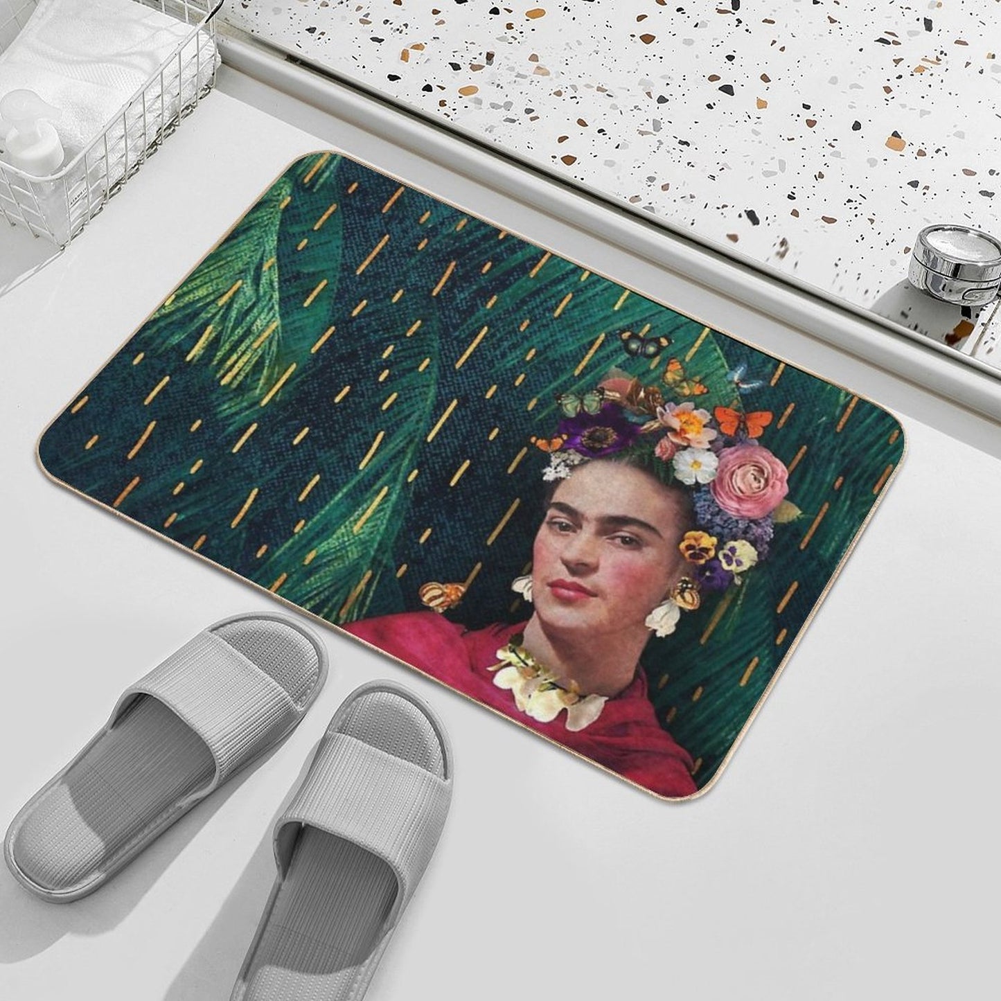 Frida Kahlo  World Women's Day  Stain-Proof Bath Mat