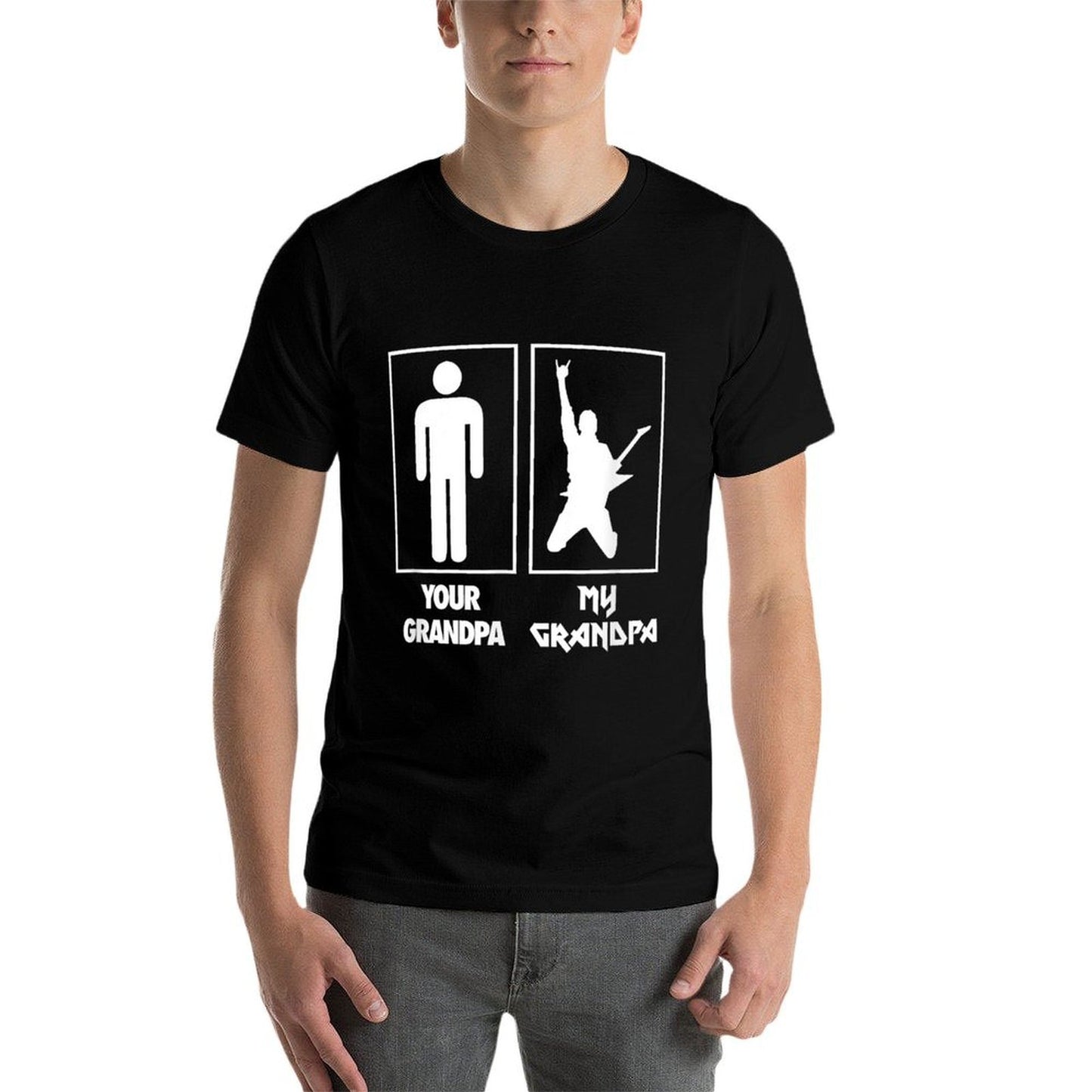 Your Grandpa My Grandpa Guitar Rock N Roll Music Band  Graphic-printed T-Shirt