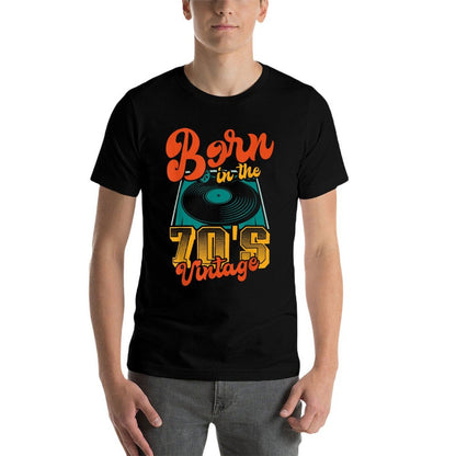 Born In The 70's Vintage Vinyl 50 Bday 50th Birthday  Quick-drying T-Shirt