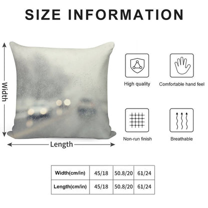 Let It Rain Soft Hidden Zipper Throw Pillow