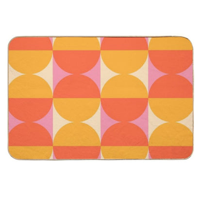 Mid Century Modern Geometric Abstract Pattern 721  Slip-Resistant Bath Mat