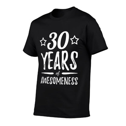 30 Years of Awesomeness Funny 30th Birthday Gift Idea  Trendy Pattern T-Shirt