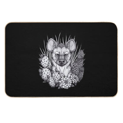 Hyena & Arid Plants  Non-Slip Bath Mat