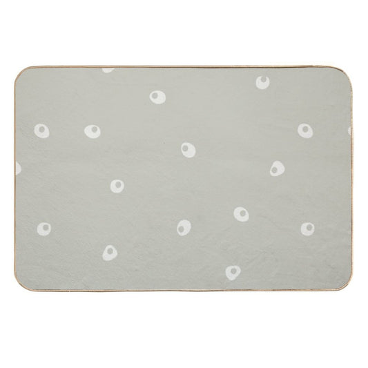 Sage Green Polka Dots  Slip-Resistant Bath Mat