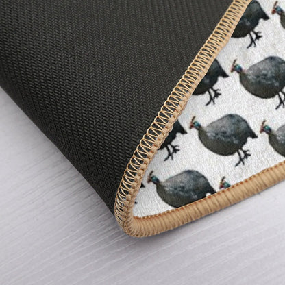 Helmeted Guinea Fowl  Long-Lasting Bath Mat