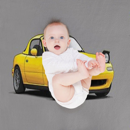 Mx5  Miata NA MK1 Illustration Wrinkle-free Throw Blanket