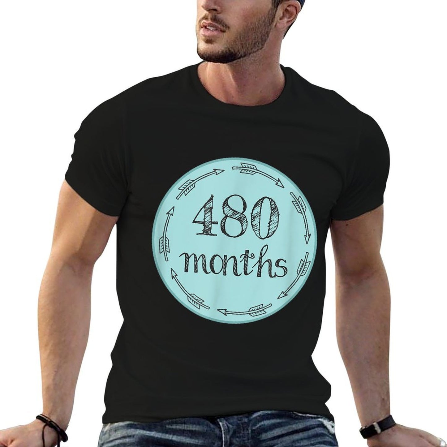Funny 40th Birthday Milestone Belly Badge Gift  Quick-drying T-Shirt